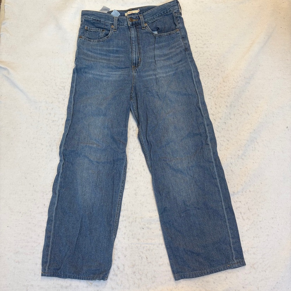 Levi's High Loose Jeans Womens 30 Blue Denim Wide Leg Cotton Hemp 26872-0016